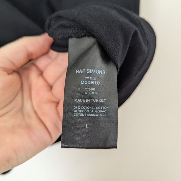 Raf Simons black cotton AW 2020 2021 Solar Youth short sleeve tee t-shirt - Picture 4 of 6